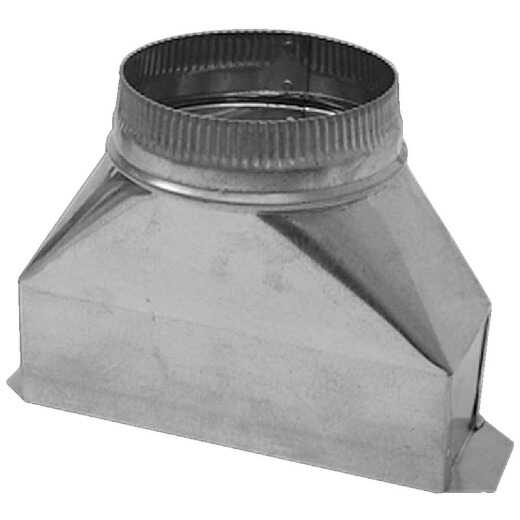 Lambro 3-1/4 In. x 10 In. to 7 In. Round Galvanized Steel Straight Register Boot